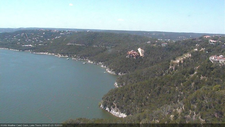Lake Travis webcam, July 23, 2016 2:10 PM CT
