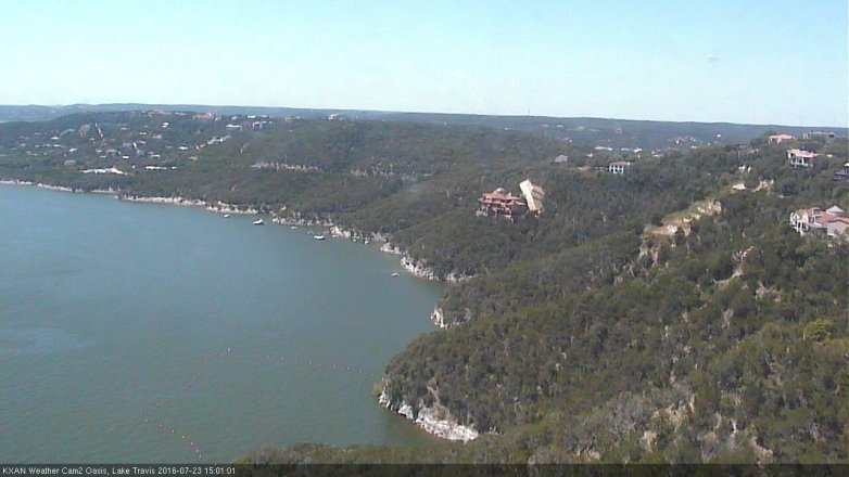 Lake Travis webcam, July 23, 2016 2:15 PM CT