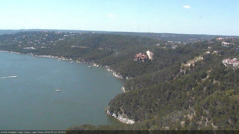 Lake Travis webcam, July 23, 2016 2:50 PM CT