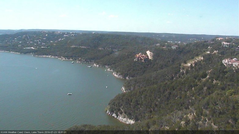 Lake Travis webcam, July 23, 2016 3:25 PM CT