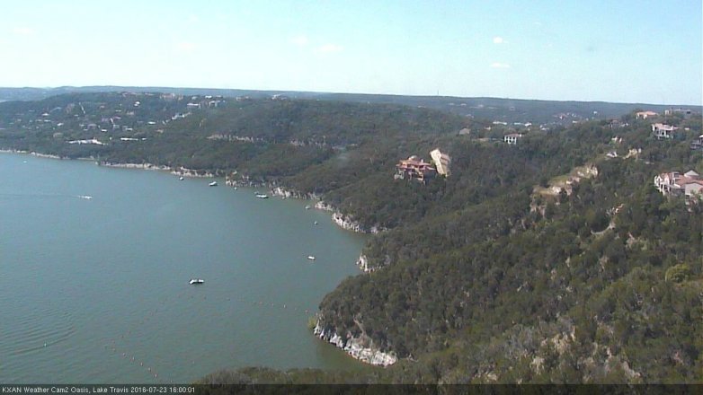 Lake Travis webcam, July 23, 2016 3:30 PM CT
