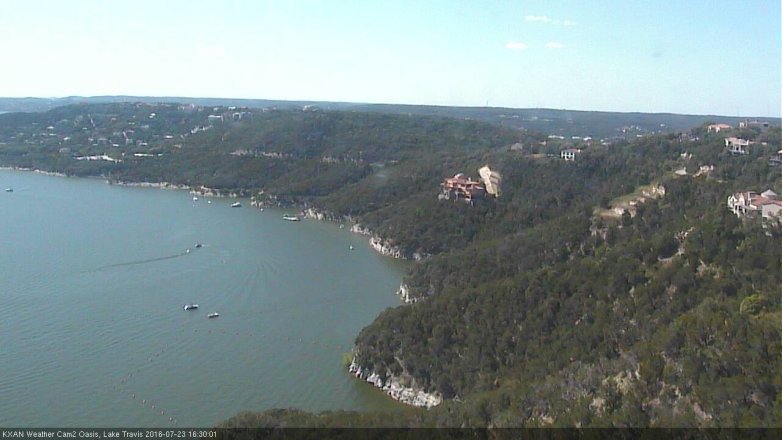 Lake Travis webcam, July 23, 2016 3:55 PM CT