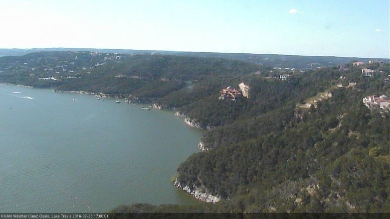 Lake Travis webcam, July 23, 2016 4:10 PM CT