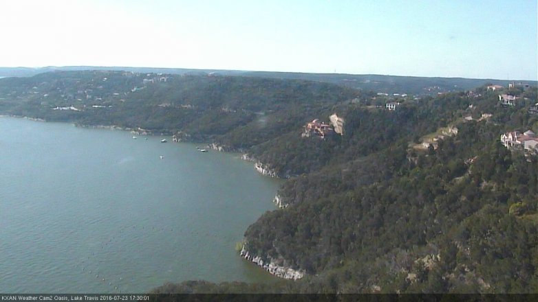 Lake Travis webcam, July 23, 2016 4:50 PM CT