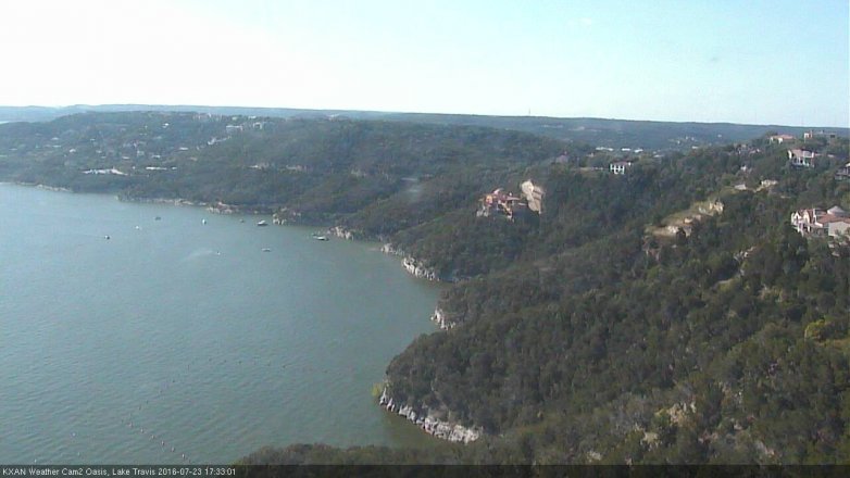 Lake Travis webcam, July 23, 2016 5:00 PM CT