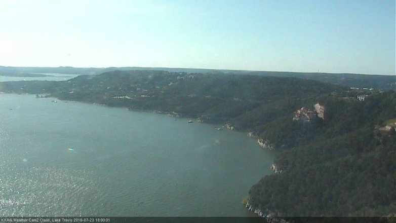 Lake Travis webcam, July 23, 2016 5:10 PM CT