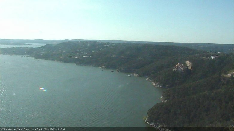 Lake Travis webcam, July 23, 2016 5:15 PM CT