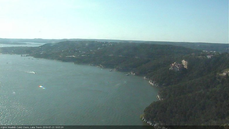 Lake Travis webcam, July 23, 2016 5:25 PM CT