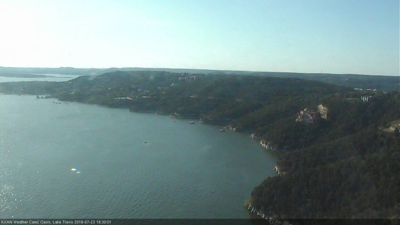 Lake Travis webcam, July 23, 2016 5:35 PM CT