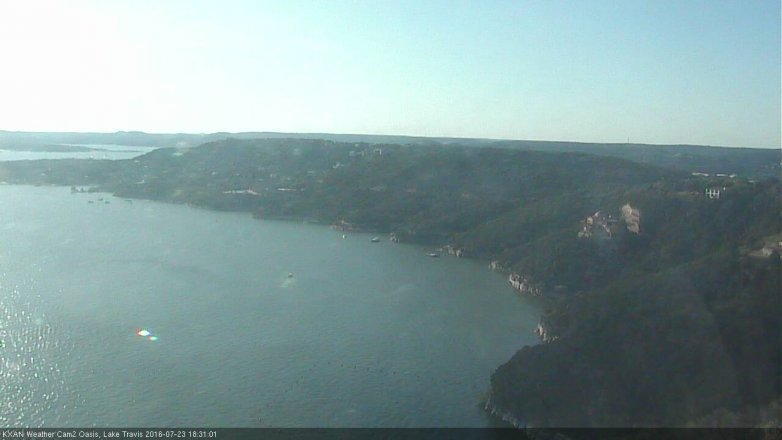Lake Travis webcam, July 23, 2016 5:40 PM CT