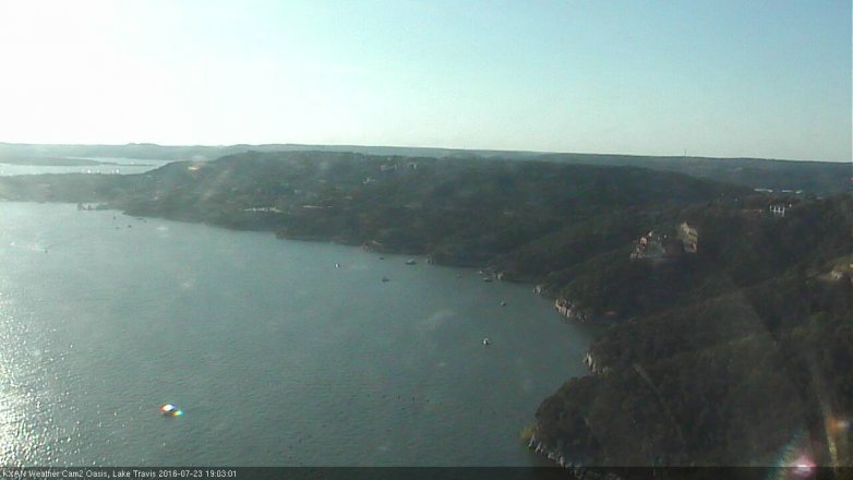 Lake Travis webcam, July 23, 2016 6:10 PM CT