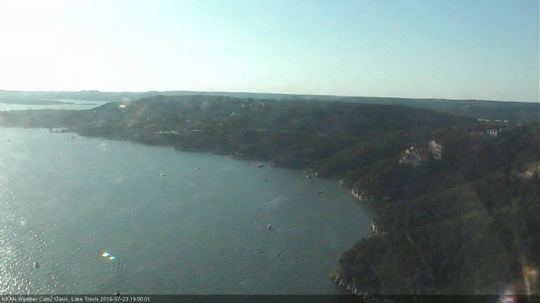 Lake Travis webcam, July 23, 2016 6:20 PM CT