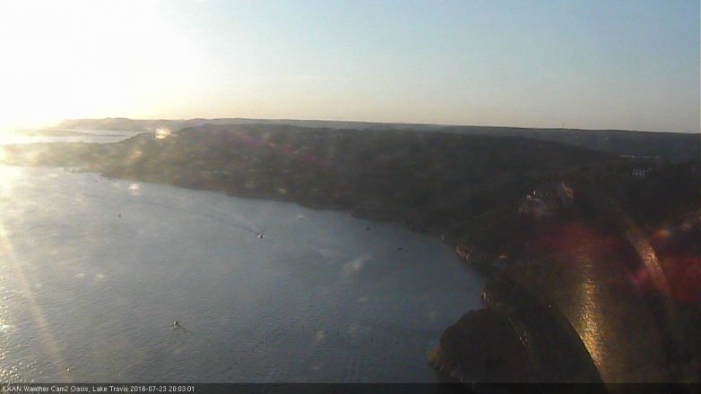 Lake Travis webcam, July 23, 2016 7:15 PM CT