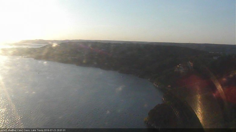 Lake Travis webcam, July 23, 2016 7:30 PM CT