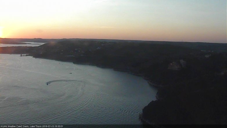 Lake Travis webcam, July 23, 2016 7:35 PM CT