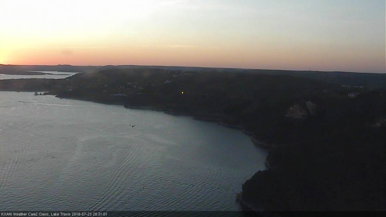 Lake Travis webcam, July 23, 2016 8:00 PM CT