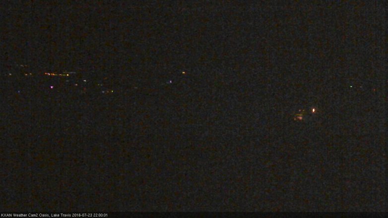 Lake Travis webcam, July 23, 2016 9:10 PM CT