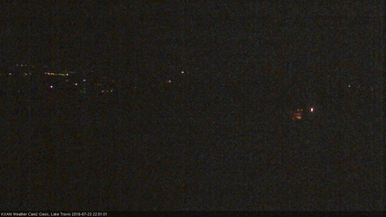 Lake Travis webcam, July 23, 2016 9:15 PM CT