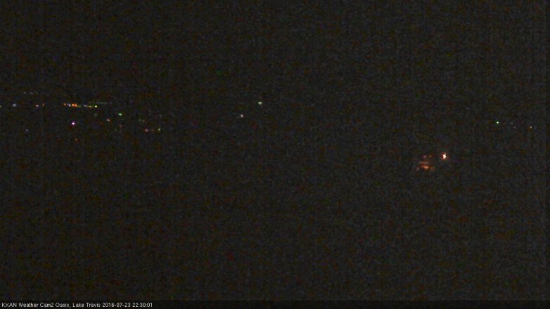 Lake Travis webcam, July 23, 2016 9:40 PM CT