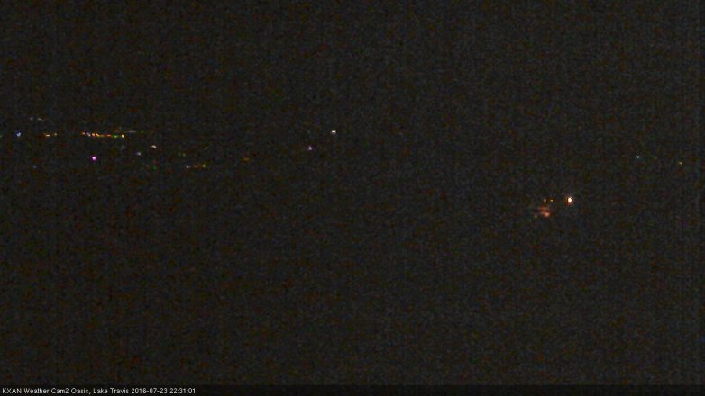 Lake Travis webcam, July 23, 2016 9:45 PM CT