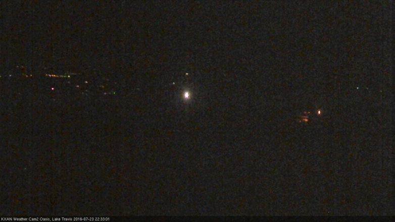 Lake Travis webcam, July 23, 2016 9:50 PM CT