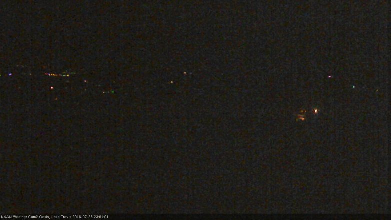 Lake Travis webcam, July 23, 2016 10:10 PM CT