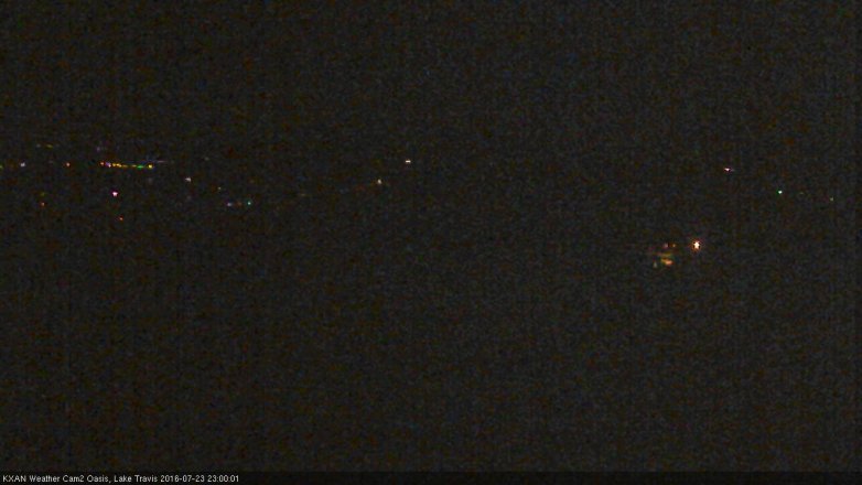 Lake Travis webcam, July 23, 2016 10:15 PM CT