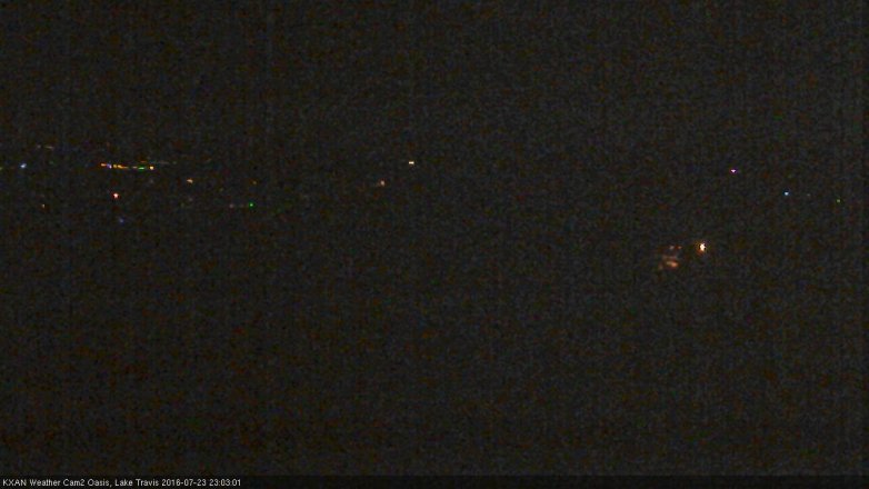 Lake Travis webcam, July 23, 2016 10:30 PM CT