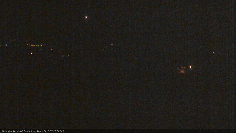 Lake Travis webcam, July 23, 2016 10:45 PM CT