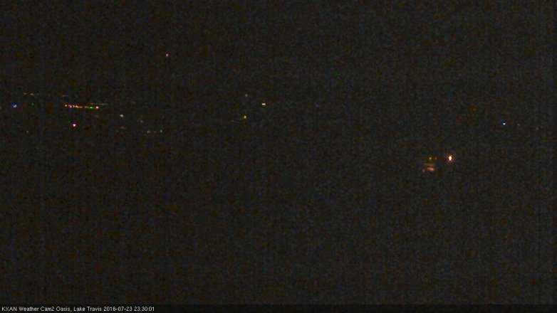Lake Travis webcam, July 23, 2016 10:50 PM CT