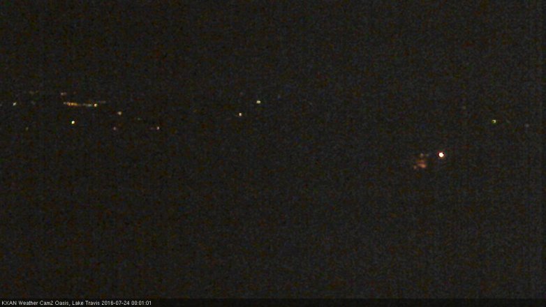 Lake Travis webcam, July 23, 2016 11:15 PM CT