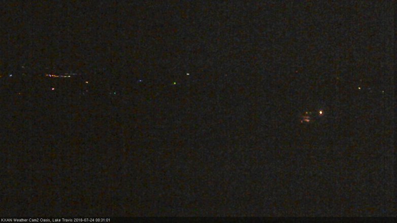 Lake Travis webcam, July 23, 2016 11:45 PM CT