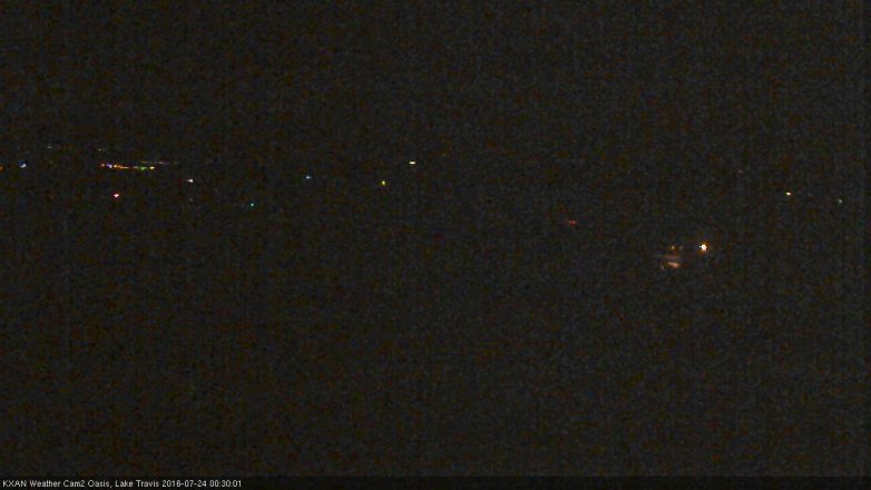 Lake Travis webcam, July 23, 2016 11:50 PM CT