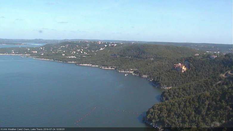 Lake Travis webcam, July 24, 2016 9:05 AM CT