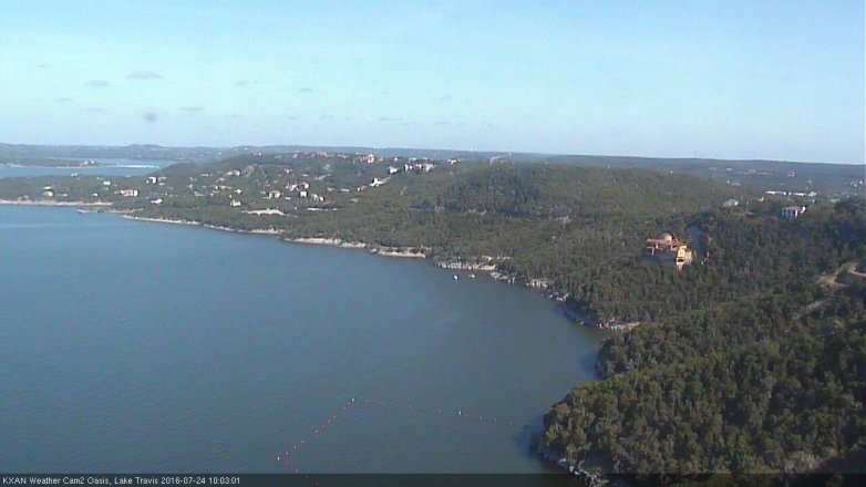 Lake Travis webcam, July 24, 2016 9:25 AM CT