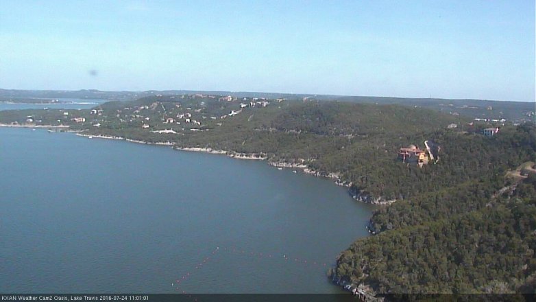 Lake Travis webcam, July 24, 2016 10:10 AM CT