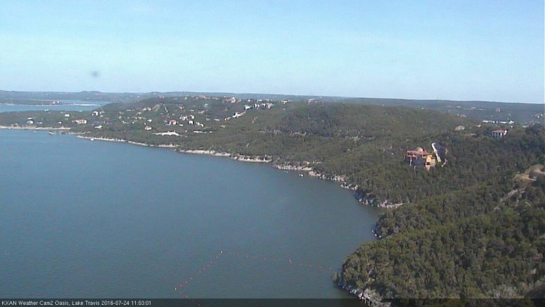 Lake Travis webcam, July 24, 2016 10:15 AM CT