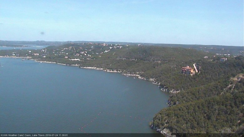 Lake Travis webcam, July 24, 2016 10:45 AM CT