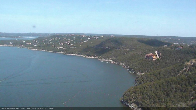 Lake Travis webcam, July 24, 2016 10:50 AM CT