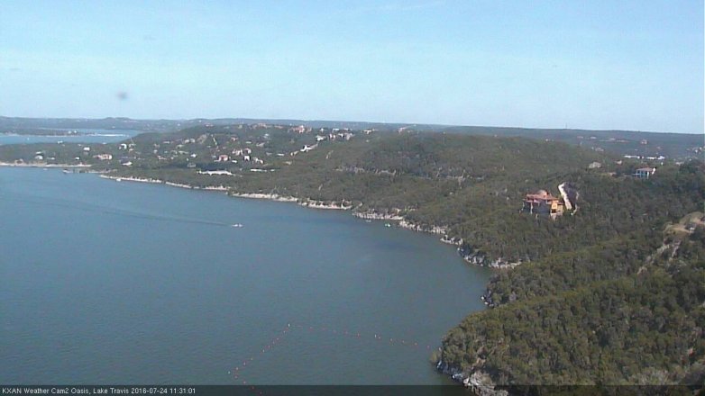 Lake Travis webcam, July 24, 2016 10:55 AM CT