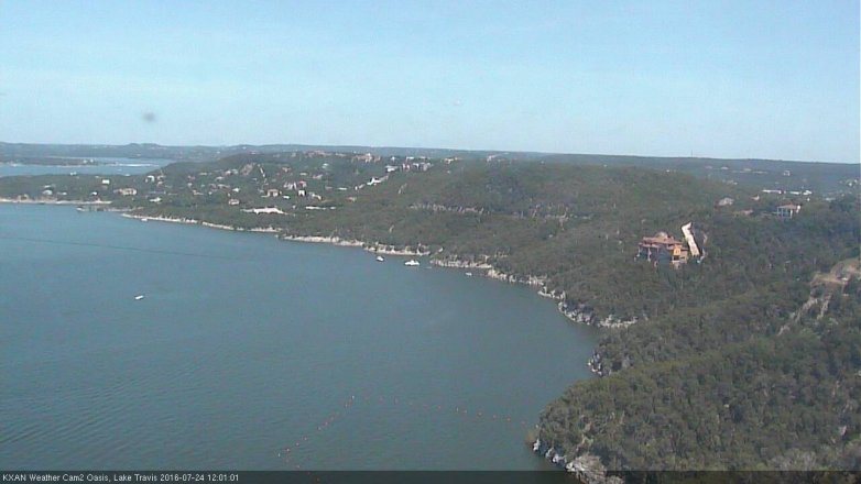 Lake Travis webcam, July 24, 2016 11:25 AM CT