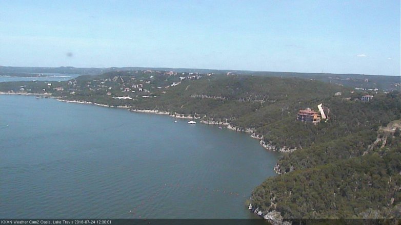 Lake Travis webcam, July 24, 2016 11:45 AM CT