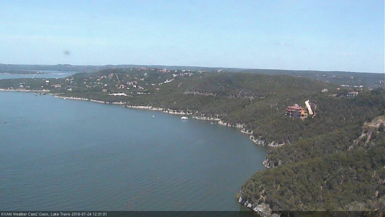 Lake Travis webcam, July 24, 2016 12:00 PM CT