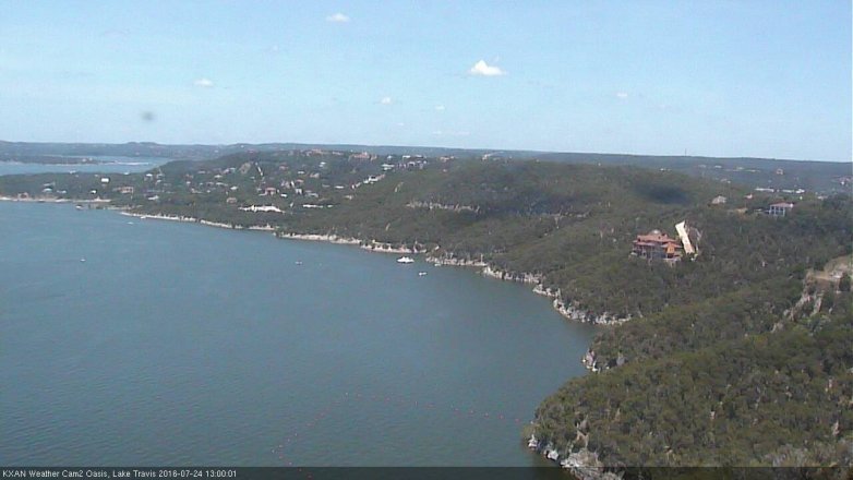 Lake Travis webcam, July 24, 2016 12:20 PM CT