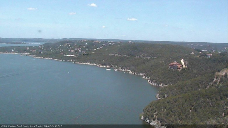 Lake Travis webcam, July 24, 2016 12:25 PM CT