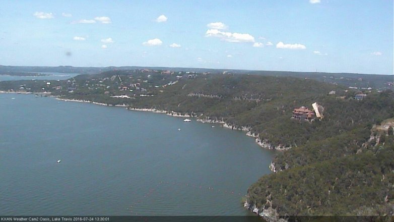 Lake Travis webcam, July 24, 2016 12:35 PM CT