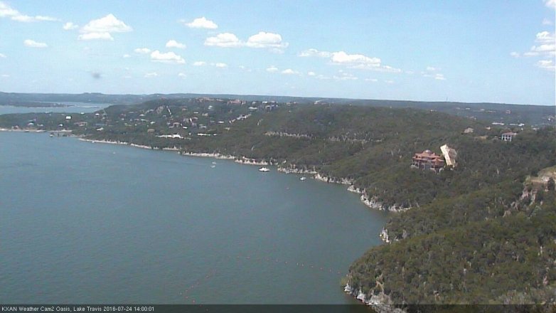 Lake Travis webcam, July 24, 2016 1:20 PM CT