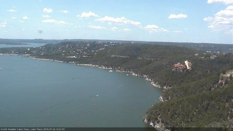 Lake Travis webcam, July 24, 2016 1:50 PM CT