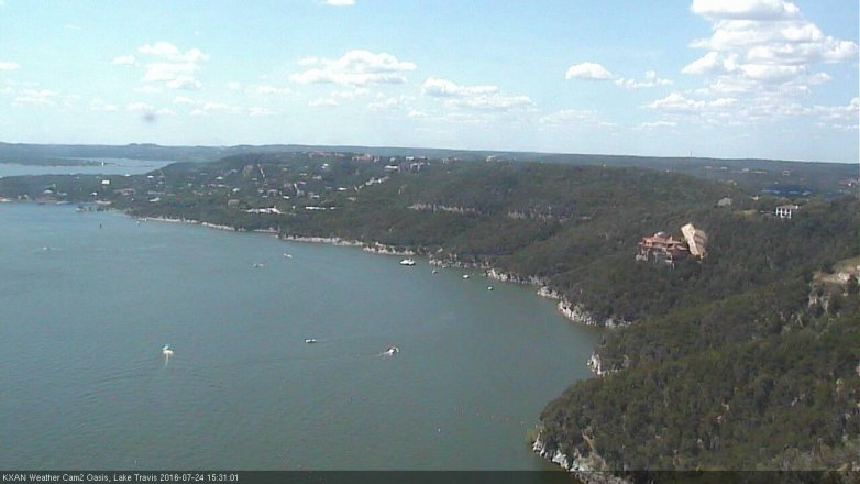 Lake Travis webcam, July 24, 2016 2:45 PM CT
