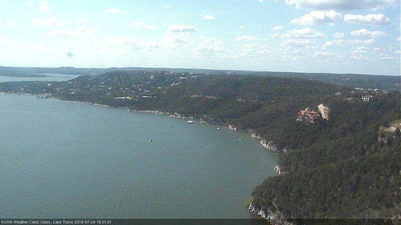 Lake Travis webcam, July 24, 2016 4:00 PM CT